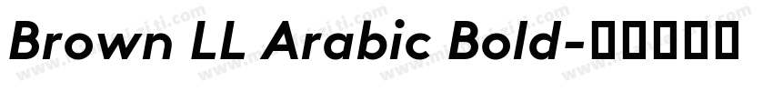 Brown LL Arabic Bold字体转换